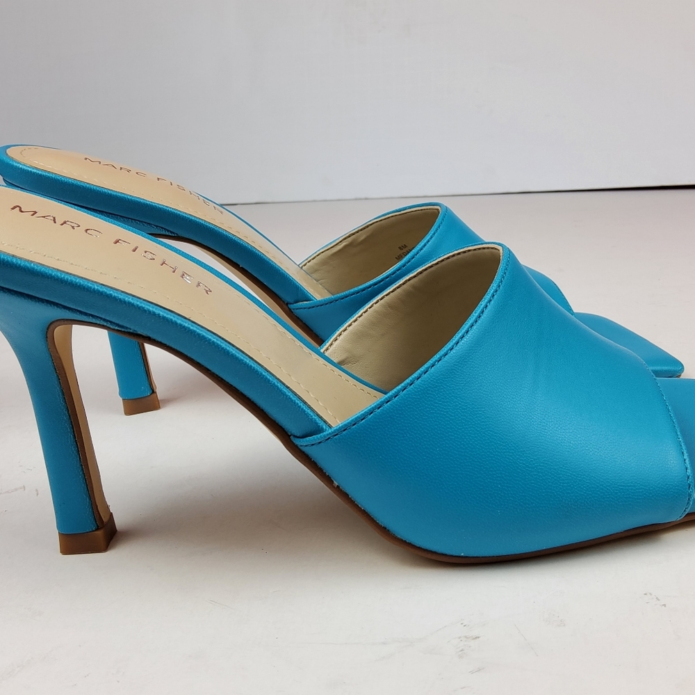 Marc Fisher Women Dress Spool Heel Open Toe Sandal Hawaiian Blue 8M(lot4…